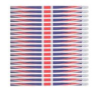HEMOTON 36 crayons pour enfants en vrac, 7,5 pouces crayons en bois mignons avec embout gomme, impression drapeau britannique Union Jack, pour sacs de fête, outils d'écriture
