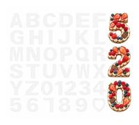 HEMOTON 37Pcs A,Z Alphabet Gâteau Stencilles Lettre Cake Modèles Moulds