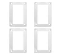 HEMOTON 4 Pièces Connecteur de Garde-corps en Pvc Blanc 2x3,5 Pouces Fendu | Pose Murale Surface Verticale Plane, Installation Simple, Ajustement Sûr, Usage Extérieur