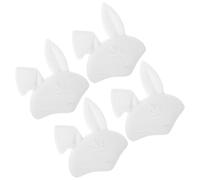 HEMOTON 4 Pièces Masque Blanc en Pvc Non Peint pour Carnaval et Anniversaire, Masque Animal Confortable Effet Décoratif Unique et Style Mignon