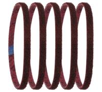 HEMOTON 5 Pièces Ceinture Abrasive en Nylon Marron pour Ponceuse, Boucle Polyester Solide, Design pour Ponçage et Polissage du Bois et Plastique