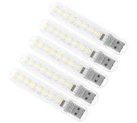 HEMOTON 5 Pièces Veilleuse USB Compacte en Pc, Lampe Guide | Branchement Usb, Lumière Confortable, Format Mini, Usage pour Garçon et Filles et Personnes Âgées