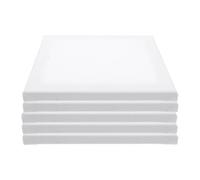 HEMOTON 5pièces Lot de Panneaux de Toile à Peindre Lin Coton Châssis Bois Naturel Toile Blanche Non Finie pour Peinture Huile et Acrylique Tension pour Débutants et DIY