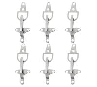 HEMOTON 6 Paires Boucles de Ceinture Accessoires DIY de Couture Polyvalents en Alliage de Zinc Argenté Fermoirs Élégants à Fermeture Stable pour Manteaux et Capes