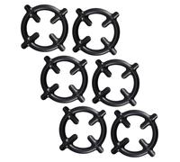 HEMOTON 6 Pièces Étagère Pour Cuisinière à Gaz Grille De Brûleur à Café Support De Casserole Support De Poêle Antidérapant Réducteur à Anneau De Gaz Cafetière Wok Le Fer Poêle à Casseroles