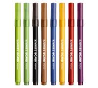 HEMOTON 8 Pièces Marqueurs Effaçables à Sec pour Tableau Blanc, 8 Couleurs | Plastique, Écriture Fluide et Visibilité Nette, Usage t Présentation, Lot Pratique