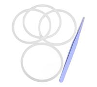 HEMOTON Anneau en Silicone pour Bouteille, Joint Étanche, 16 à 20 Oz | Blanc, avec Pince Incluse, Accessoires de Remplacement pour Bocaux, Entretien Simple, Résistance à L'usure