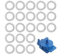 HEMOTON Anneaux de Rideau Ronds de Bruit avec Poinçon Rotatif pour Rideaux Ensemble de 50 en Plastique Argenté pour Chambres et Bureaux