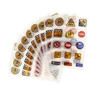 HEMOTON Autocollants de panneaux de rue pour chambre d'enfant 20 feuilles, stickers de signalisation en papier, valeur éducative, pour t anniversaire