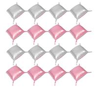HEMOTON Ballons Carrés Rose Lot de 25 en Aluminium Double Face Structure à Sangle, Décor Léger et Réutilisable pour Mur de Ballons Mariage et Anniversaire