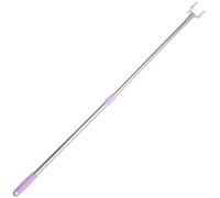 HEMOTON Barre télescopique pour vêtements en Aluminium avec Fourchette, Usage Hauts plafonds et balcons, légère Facile à Manipuler