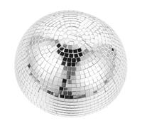 HEMOTON Boule Facette Boule de Jardin Réfléchissante Argenté, Globe Miroir Décoratif pour Fêtes et Célébrations, Effet Arc-en-Ciel, Résistant aux Intempéries
