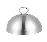 Hemoton Burger Dome Couvercle de Cuisine en Acier Inoxydable pour Fondre Le Fromage à la Pizza à Hamburger avec poignée pour cuiseur Vapeur 20 cm, Acier Anti-Rouille, argenté, 26cm