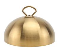 HEMOTON Cloche De Cuisson Plancha En Acier Inoxydable Doré Couvercle Alimentaire Pour Steak Couvre-Plat En Forme De Balle Avec Poignée 7.87 X 7.87 X 3.35 in 1 Pièce