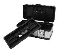 HEMOTON Coffret à Outils en Acier Inoxydable, Boîte Vide Renforcée et | Usage Professionnel ou Personnel, Coins Renforcés, Style Pratique et Protecteur, Format Compact