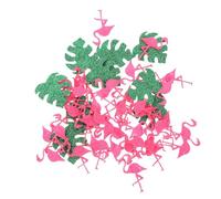 HEMOTON Confettis Décoratifs en Tissu Non Tissé Motif Flamant Rose et Feuille Monstera pour Décoration de Fête, Légers Paniers ou Loisirs Créatifs DIY