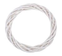 HEMOTON Couronne de Noël en Osier Blanc Rustique et Artisanal, Résistante Déformation, Suspendue pour Décoration de Porte ou Fête