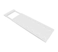 HEMOTON Étagère de Placard Extensible en Plastique Blanc Taille Réglable, Organiseur Polyvalent pour Rangement Armoires et Salles de Bain