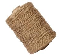 HEMOTON Ficelle de Jute Naturelle Tressée pour Macramé et Présents | Bobine Compacte, Couleur Uniforme, Se Coupe Librement, Usage Déco pour Présents et Créations Artisanales