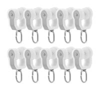 HEMOTON Glissière de Tringle à Rideaux en Plastique 10 Pièces Porte-rideau de Plafond pour Rideaux à Glissière dans Salles de Séjour et Chambres