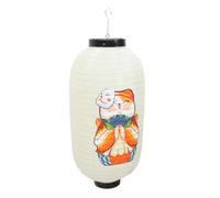 HEMOTON Lanterne Japonaise en Soie et Fer, Décoration de Lanterne Suspendue Blanche, Style Traditionnel, pour Restaurant Sushi, Cantine et Salle à Manger Familiale
