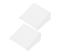 HEMOTON Lot de 2 Petites Étagères Murales Adhésives en Plastique Blanc Angle Réglable, Installation sans Perçage pour Babyphones et Caméras de Sécurité, Décoration Intérieure Moderne