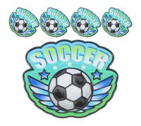 HEMOTON Lot de 5 Épingles de Football en Métal avec Dos Insignes Décoratifs Sport Pin's Équipe Football Accessoires Supporters pour Fête et Match Présent