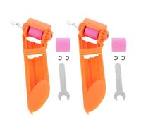 HEMOTON Meuleuse de polissage pour perceuse, Outil d'affûtage pour foret portable, 2 ensembles, meule en corindon brun, pour meulage rapide des forets, chantier et atelier