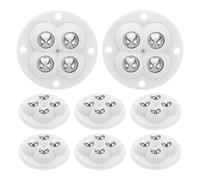 HEMOTON Mini Roulettes Pivotantes Mouvement Silencieux Auto-adhésives 8pcs Blanches en ABS Acier Inoxydable pour Meubles Bureau Chambre