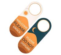 HEMOTON « Ne Pas Déranger » « Bienvenue, Veuillez Frapper » et 2 Pièces Panneau de Porte Double Face en Papier Facile à Utiliser, Design Polyvalent pour Chambre D'hôtel