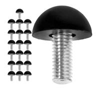 HEMOTON Niveleurs d'armoires et Tables métal 20pcs vis réglables 22xM8x17mm tête Arrondie Patins antidérapants pour Meubles de Patio et intérieur