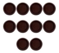 HEMOTON Patins Antidérapants sans Laisser de Traces en Plastique Lot de 10 Marron, Protège Sol pour Pieds de Table pour Meubles et Canapés