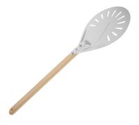 HEMOTON Pelle à Pizza Légère et Perforée en Alliage D'aluminium Manche en Bois Détachable et Cuisson à Domicile de Pizzas Plaques à Gâteau