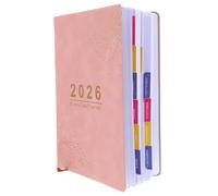 HEMOTON Planificateur Hebdomadaire 2026 Couverture Rigide, Vue Semaine, Coin Arrondi, Format A5 en Pu et Papier, pour Usage Bureau et Maison