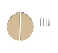 HEMOTON Poignée de Tiroir Demi-lune en Aluminium Spatial Certifiée - Design Demi-cercle - Installation Facile - Convient pour Meuble, Armoire, Tiroir - Lot de 2 Pièces Entraxe 64 Mm -