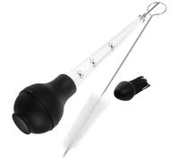 HEMOTON Poire à Jus la Cuisine Injecteur Alimentaire pour Viande en Acier Inoxydable et Silicone, Accessoire Bbq pour Injecter Arôme de Dinde et Marinade Maison