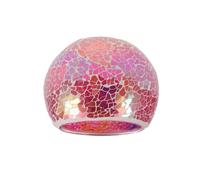 HEMOTON Porte-Bougies Parfumées en Verre Mosaïque Rose Réutilisable pour Décoration de Table Mariage et Bar, Élégant Photophore pour Décor de Bureau