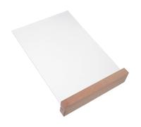 HEMOTON Présentoir de Table en Acrylique Base en Bois, Design en T Double Face, Surface Anti-rayures, Visibilité pour Menus et Flyers en Restaurant ou Salons