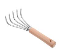 HEMOTON Râteau Manuel Outil de désherbage Japonais râteau cultivateur en Acier Inoxydable avec Manche en Bois pour Plantation au Jardin Potager