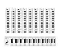 HEMOTON Règle Transparente en Plastique Rigide Design Créatif Notes Musicales, Outil de Mesure Précis pour Élèves et Amateurs de Musique en Classe ou Examen