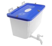 HEMOTON Réservoir D’eau Mural en Plastique Bleu 12,5 L avec Robinet | Montage Mural, Surface Lisse, Style Rétro Ancien, pour Salle de Bain et Washroom, Entretien Facile Couleur Aléatoire