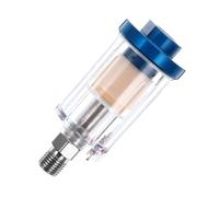 HEMOTON Séparateur Huile et Particules Huile-eau en Plastique et Cuivre, Filtre à Peinture Bleu, Élimine Eau Prolonge la Durée de Vie de L'outil pour Pistolet Pulvérisateur Pneumatique