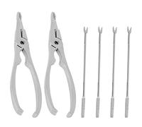 HEMOTON Set De 6 Outils Pour Crabe En Acier Inoxydable 4 Fourchettes À Fruits De Mer Et 2 Casse-Crabe Pinces Pour Pattes De Homard Huîtres Et Noix Réutilisables Pour Cuisine