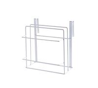 HEMOTON Support Antirouille Mural sans Perçage Pratique Étagère Double Couche Portable pour Planche à Découper en Métal Blanc Rangement la Cuisine pour Buffet