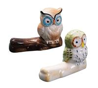 HEMOTON Support De Cuillère De Dîner 4 Pièces Cendrier Reste De Oreiller De Couverts en Poterie Repose- De Style Japonaises Supports D'étagères Fèves Chinois Porte-Stylo Céramique Cuillère