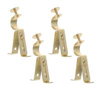 HEMOTON Supports de Tringle à Rideaux en Acier Or Faciles à Installer et Résistants Corrosion Lot de 4 Style Rétro pour Bureau ou Maison