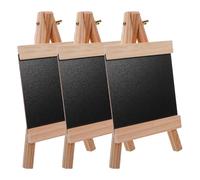 HEMOTON Tableaux Mémo Support Stable Lot de 3 en Bois Foncé avec Chevalet A-frame, Facile à Nettoyer et Design Rustique pour Restaurant, Bar ou Mariage