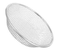 HEMOTON Tamis de Jardin Rond en Fer Galvanisé 30x30x6,5 Cm Mailles Épaisses, Base Antidérapante et Bords Lisses pour Séparation du Sol Bacs à Plantes et Plates-Bandes Surélevées