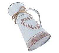 HEMOTON Vase à Fleurs Vintage en Forme de cœur - en métal - Style Maison de Campagne - Décoration Shabby Chic - Pot à Lait français - Pichet en Fer - pour Balcon, Bureau, Salon, Table