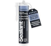 Hemway Mastic d'Étanchéité et Adhésif de Construction Transparent 300ml | Supérieur au Mastic Silicone, Etancheite, Polymère Hybride, Inodore, Intérieur et Extérieur